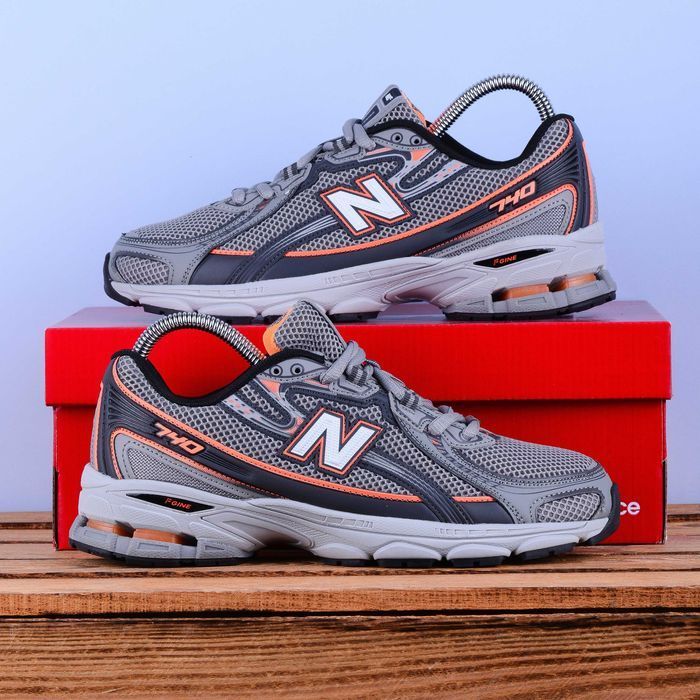 (2308) Кросівки New Balance 740 сірі з помаранчевим (37-41) нб nb