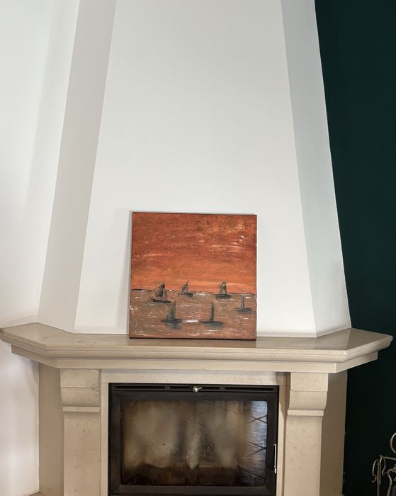 Vendo tela, pintura acrílica pintada à mão