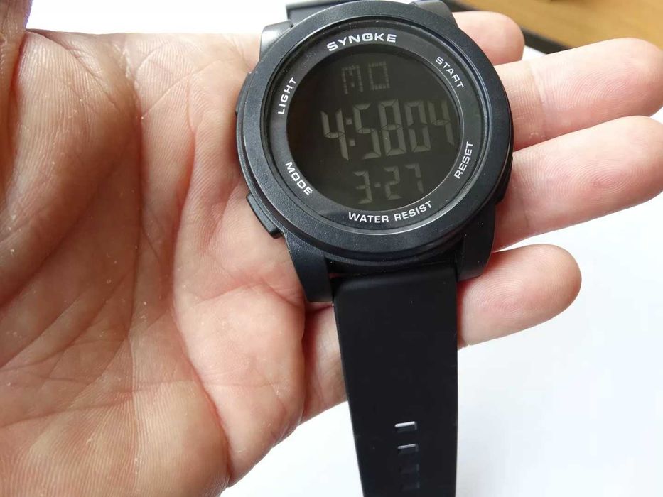 Sportowy zegarek męski Synoke elektroniczny cyfrowy wodoodporny WR50