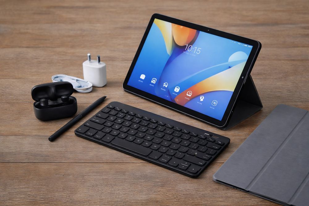 Tablet HD NOVO com teclado, caneta e fones!