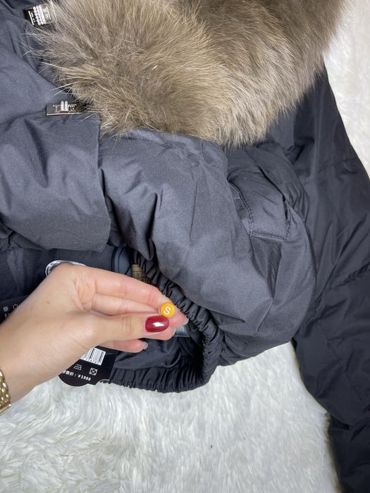 Пуфер, куртка чорна , куртка коротка, куртка з хутром ,куртка з мехом