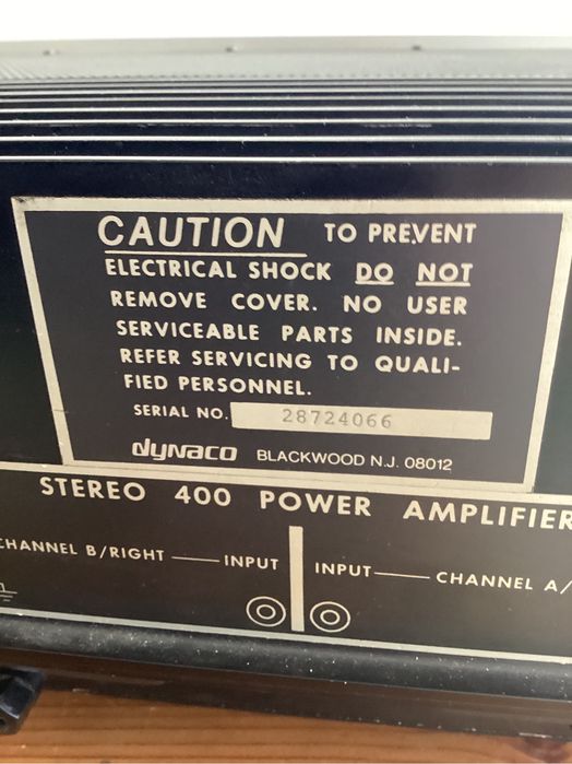Amplificador Dynaco stereo 400.