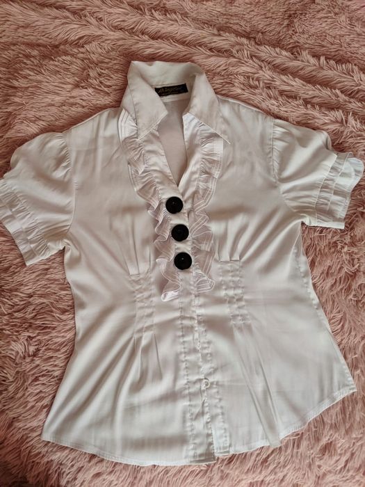 Блуза жіноча / блузка біла 46-48 розміру ХЛ ХХЛ