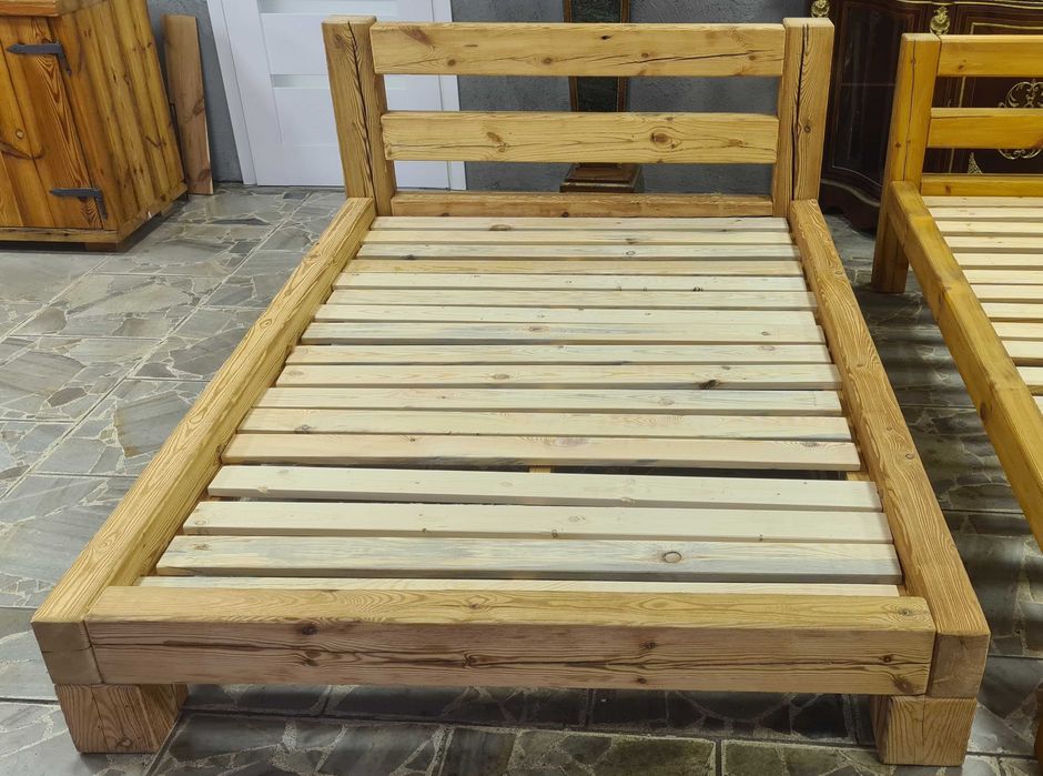 łóżko stare drewno 90x200