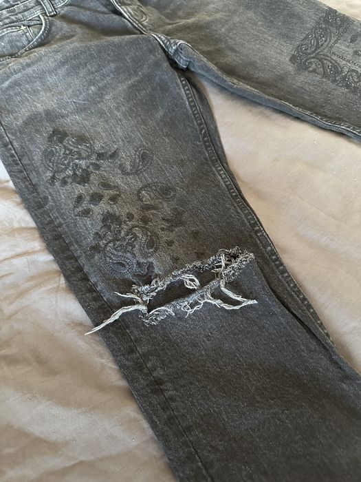 Чорні джинси zara з вишивкою 42 розмір НОВІ