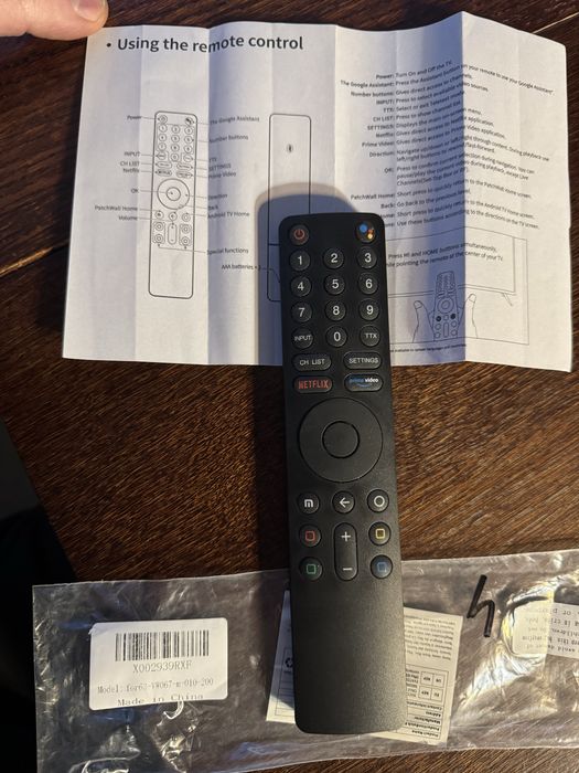 pilot Bluetooth do telewizorów marki Xiaomi, model XMRM-19