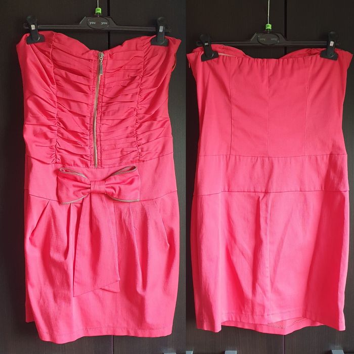 Sukienka mini, malinowa, r. M/38 CLUB FRENDY