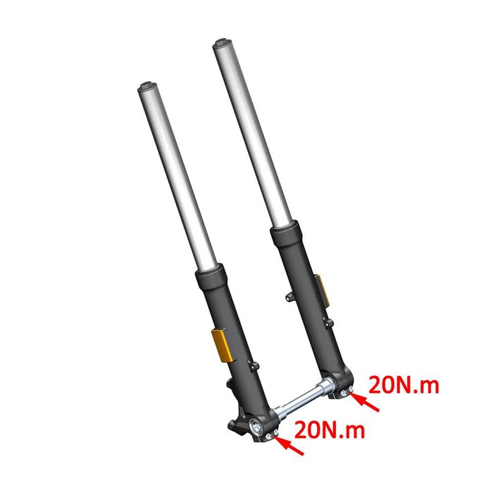 Amortecedores Dianteiros Originais Zontes 350D ZT350T-D - Par Completo