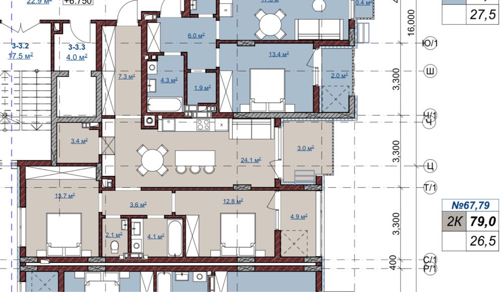 2-rooms apartment apartment by the address st. Malinovaya (area 79 m²) - Atlanta.ua - photo 2