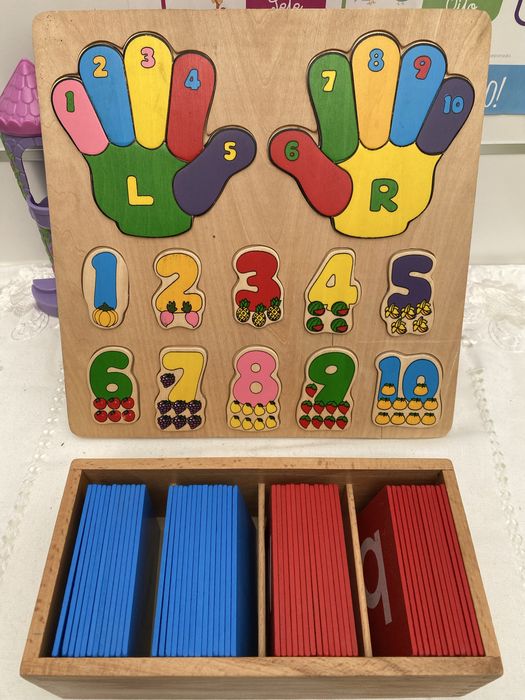 Montessori Letras de areia e Numeros brinquedos de madeira educativos