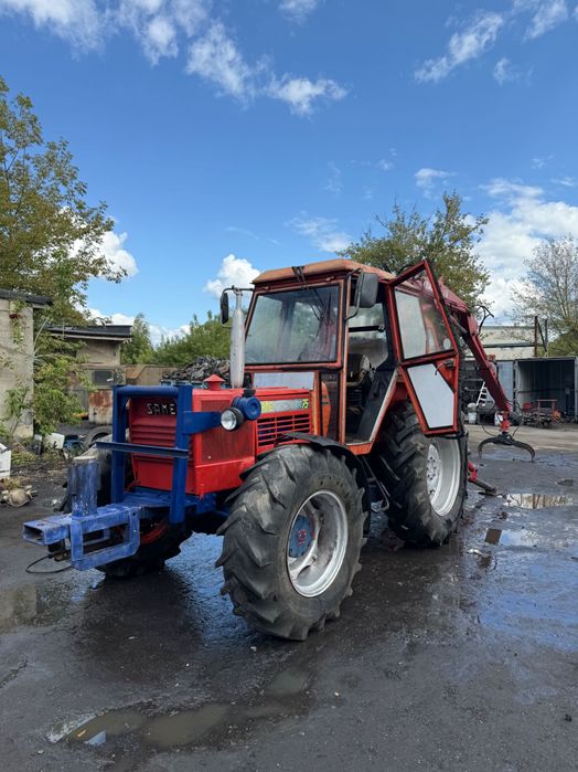Ciągnik leśny SAME Centurion 75 + żuraw Atlas z chwytakiem do drewna