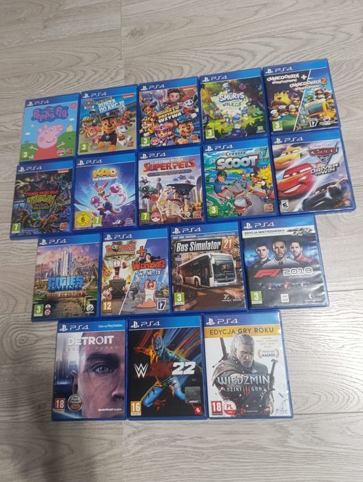 Różne gry, gra ps4/ps5. Opis- dla dzieci, strzelanki, sportowe itp.