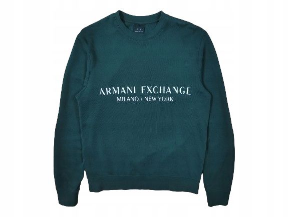 ARMANI EXCHANGE Bluza Crew Neck Męska Logowana r. S