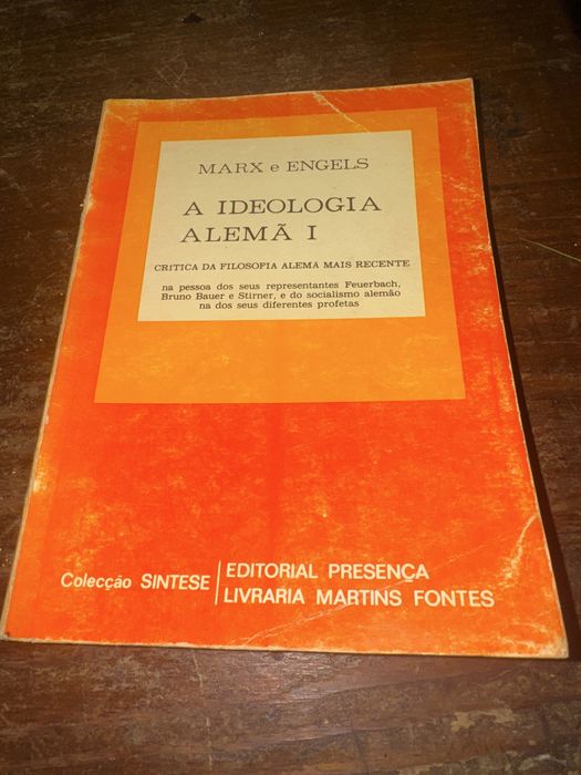 Livro MARX e ENGELS A IDEOLOGIA ALEMÃ I
