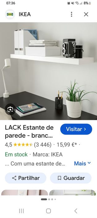 Estante branca grande