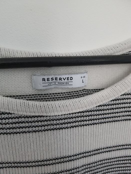 Sweter cienki Reserved w paski L 40 Damski