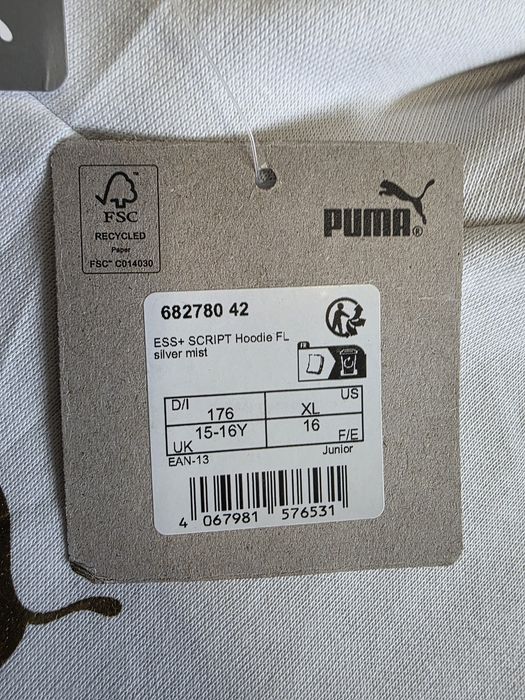 Bluza z kapturem Puma ESS+ Script Hoodie - NOWA z metkami
