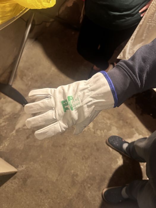 Skórzne rękawice nie ocieplane robocze