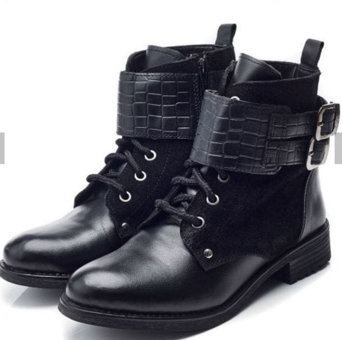 Buty, botki skorzane firmy by Moda, rozmiar 36 nowe
