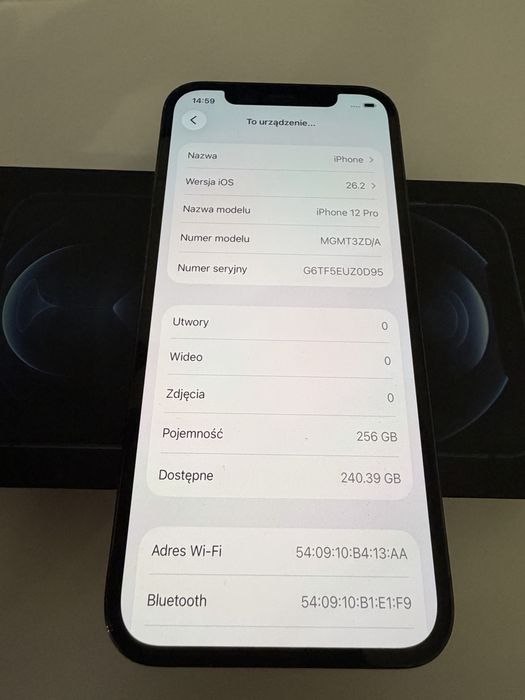 iPhone 12 Pro 256gb Blue Idealny Bateria 100%