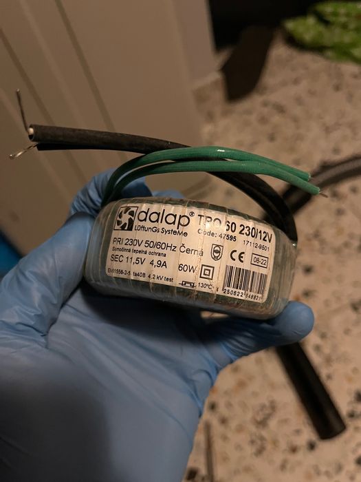 Transformator toroidalny do wentylatorów na 12 V do 60 W