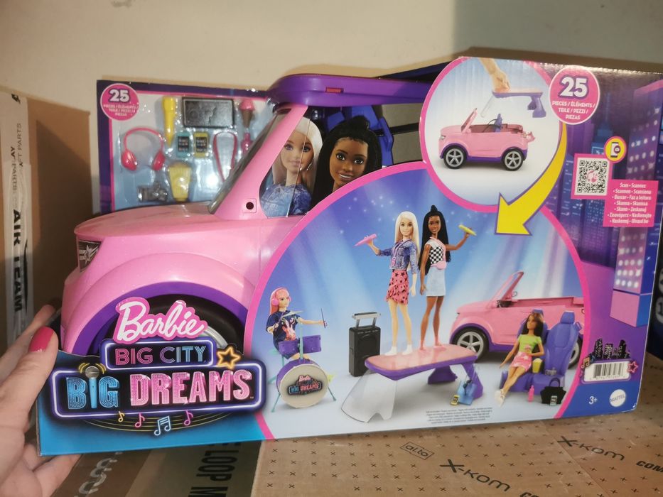 Barbie samochód kabriolet sala koncertowa akcesoria zestaw