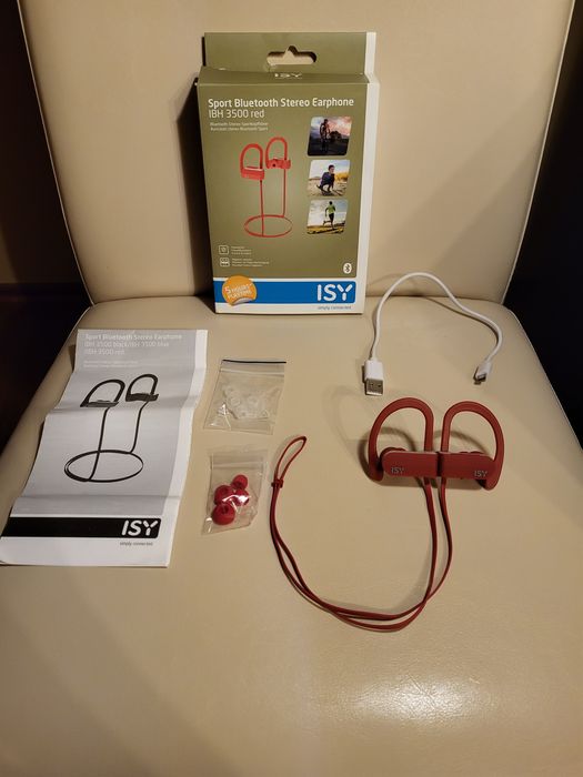 Słuchawki Bezprzewodowe ISY IBH-3500 RD Czerwone Nowe