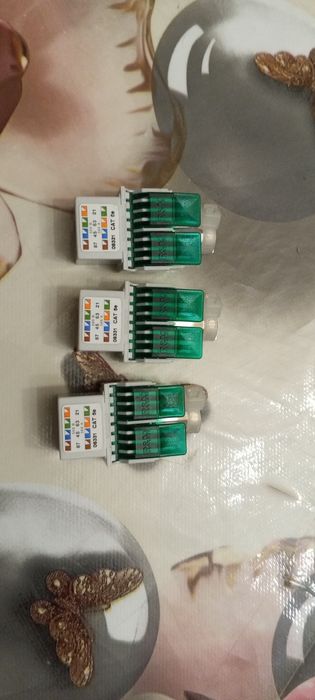 Модулі мережеві RJ-45 Cat.5e R&M (Keystone jack) для інтернет-розетки