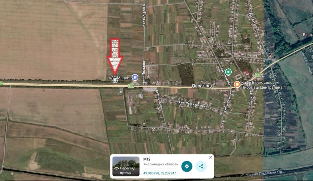 Продаж земельної ділянки в Пирогівцях