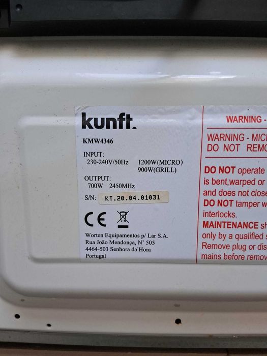 Vende-se Micro-Ondas Kunft