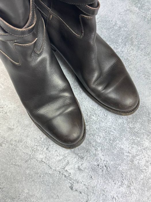 Вінтажні шкіряні ботинки YSL Yves saint Laurent