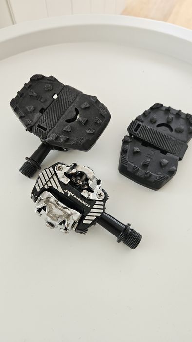 Pedały Rockrider XC SPD + Nakładki platformowe + Bloki (Zestaw)