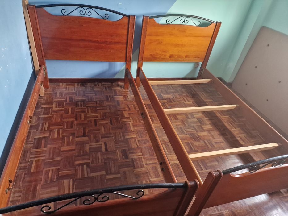 Conjunto 2 camas Solteiro + Roupeiro