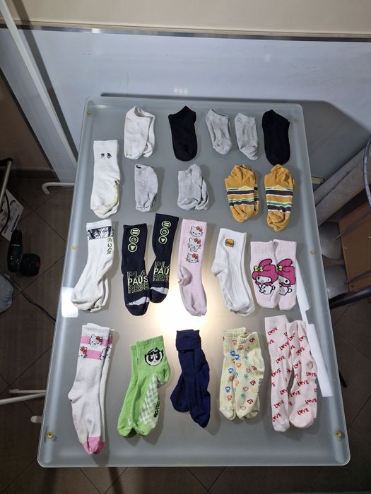 Zestaw 20 szt. Skarpetki Dziewczęce Młodzieżowe Rozmiar 35-38