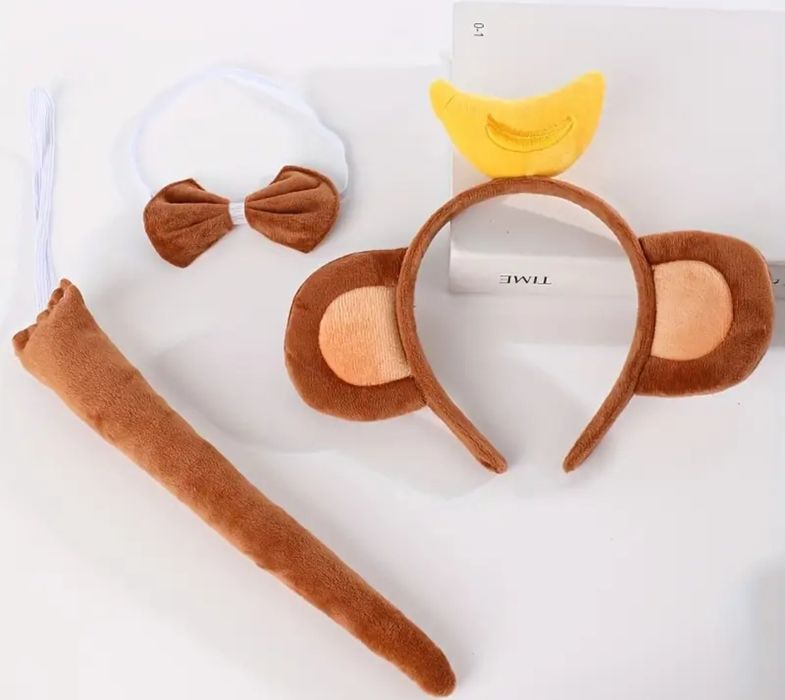 Strój przebranie kostium dziewczęcy chłopięcy małpka małpa brązowa