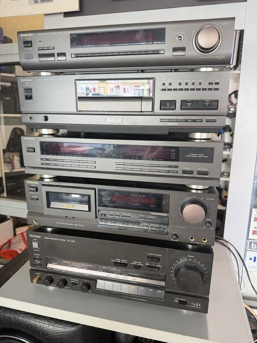 Piękny zestaw Technics po serwisie! Su-v90d, rs-bx404, sh-ge70, sl-ps50 z pilotem w folii, st-gt550