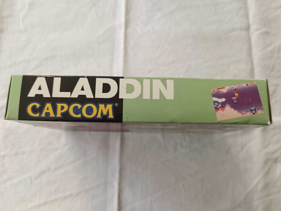 Aladdin (SNES, 1993, PAL FR) – Caixa e Manual | Clássico Raro Disney