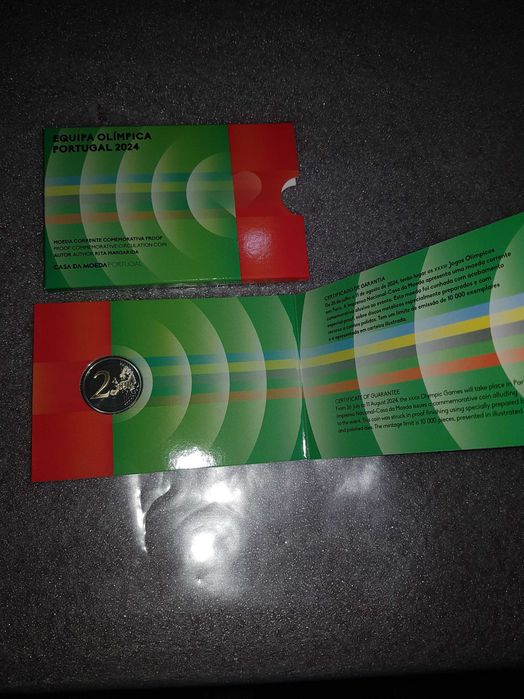 Moeda 2 euros proof, Portugal 2024 (Equipa Olímpica