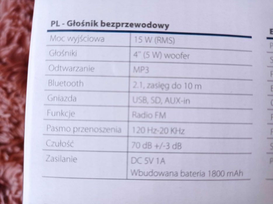 Głośnik MANTA spk111 thunter