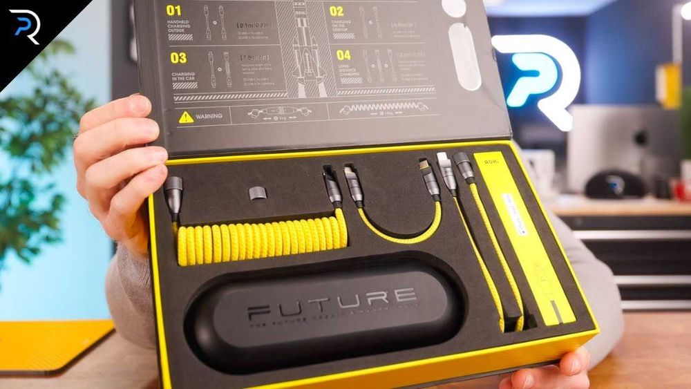 Zestaw kabli AOHI The Future PRO 8w1 USB C 240W 40 Gb s 8K 2.6 m Żółty