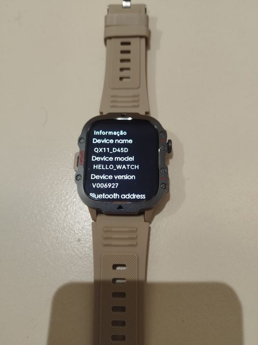 Smartwatch novo beje + 1 bracelete castanha