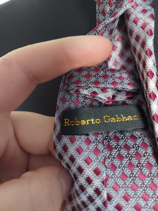 Elegancki krawat Roberto Gabbani mikrofibra klasyczny styl ombre