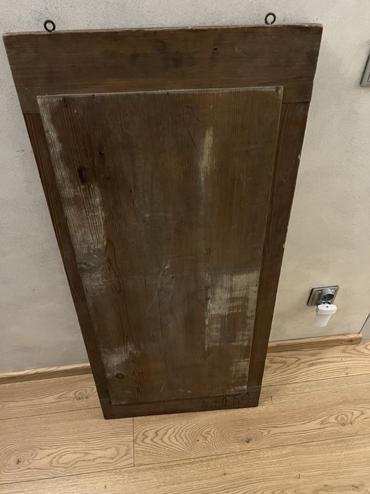 Zabytkowe lustro w solidnej drewnianej ramie masywne