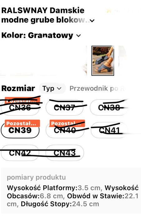 Klapki ala dzins koturn
