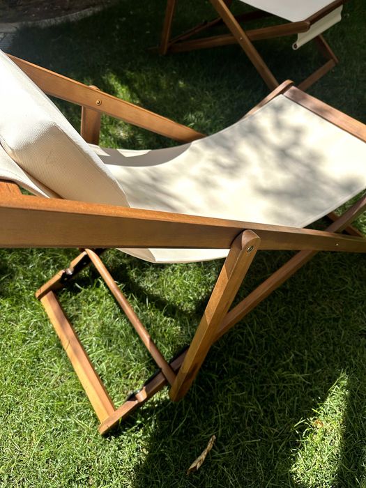 Conjunto de 2 espreguiçadeiras de jardim em madeira - Set of 2 wooden garden loungers