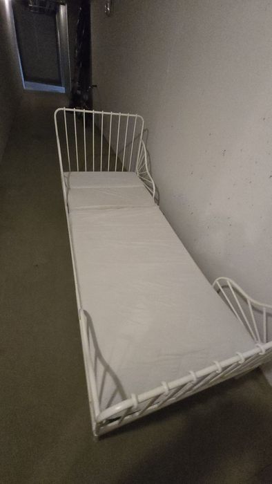 Łóżko dziecięce Ikea rosnące Minnen białe komplet