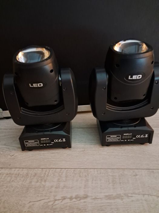 2 x ruchoma głowa 60 W wraz ze statywami