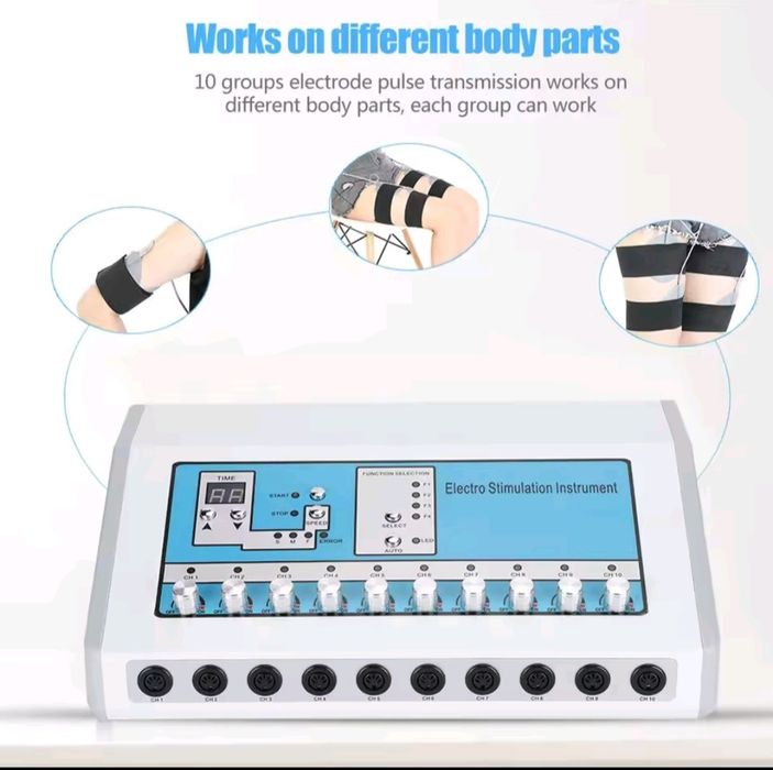 EMS Eletroestimulador Muscular Emagrecimento Tonificação Profissional