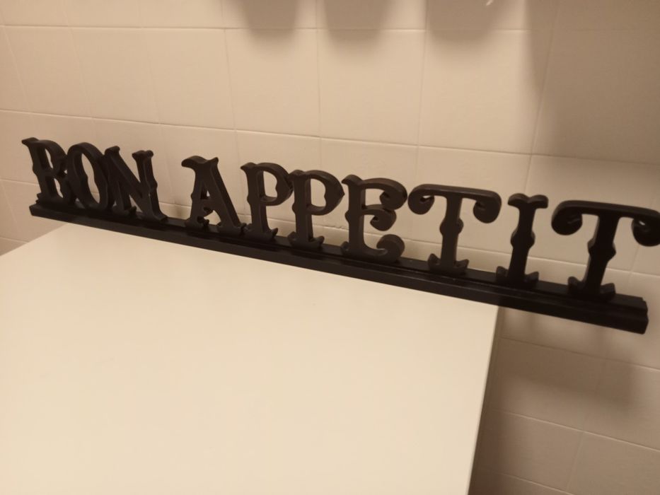 Placa madeira Bon Appetit