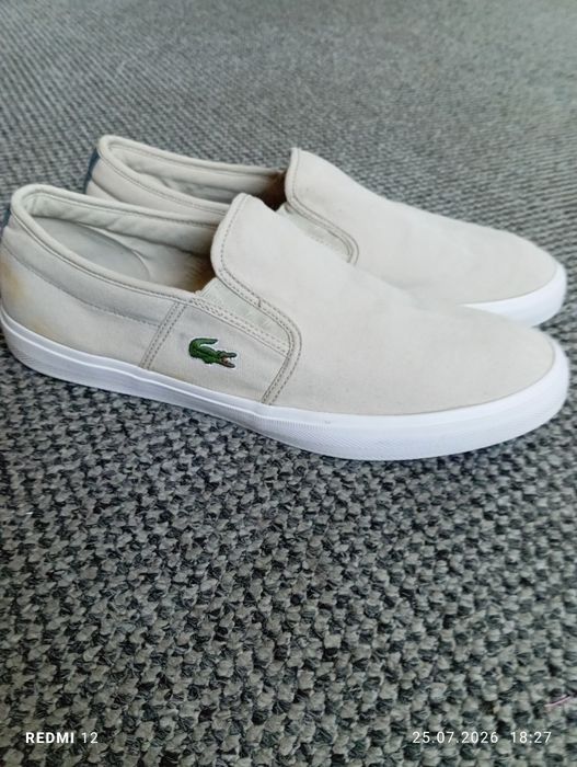Buty męskie wsuwane trampki slip-on marki Lacoste r. 43